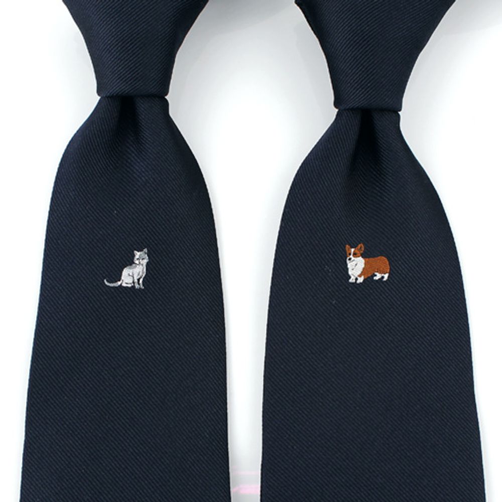 [MAESIO] KSK2681 100% Silk One Point Character Necktie 8cm 2Colors _ Men's Ties Formal Business, Ties for Men, Prom Wedding Party, All Made in Korea